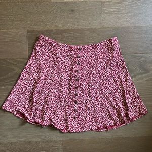 Red Floral American Eagle Skirt